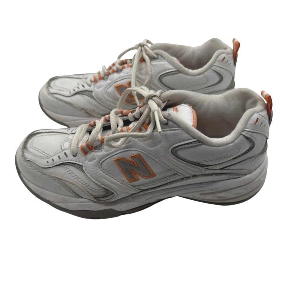New Balance WX407WO Cross Training Shoes Size 7.5 White Orange Walking Running